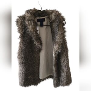 BB Dakota Kids Faux Fur Vest - Brown